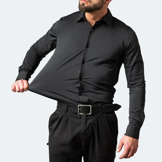 Calvin – Men's Stretchable Button-Up Slim-Fit Dress Shirt