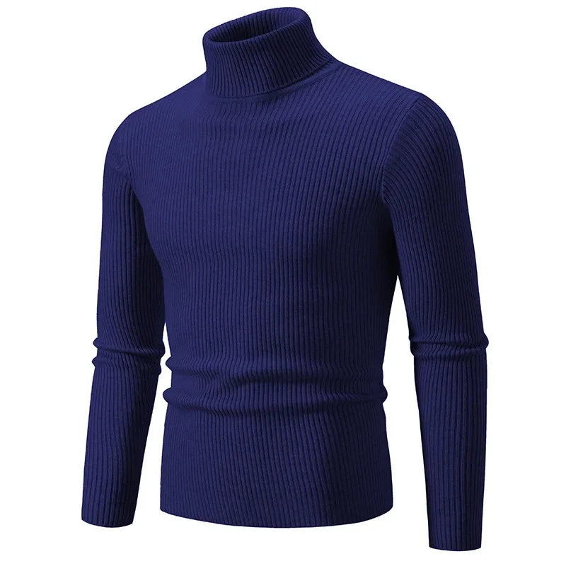 Vincent – Men's Warm Striped Turtleneck Pullover