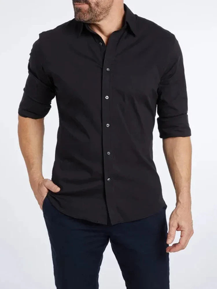 Aaron – Men's Casual Slim Cotton Shirt