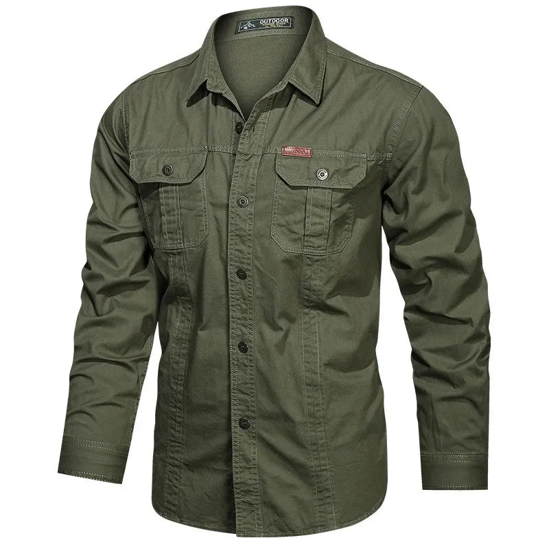 Terrence – Men's Elegant Long Sleeve Cargo Shirt