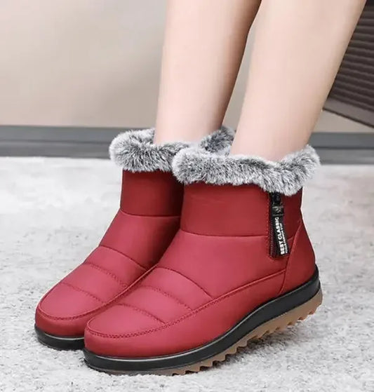 Lydia – Women's Waterproof Winter Ankle Boots with Double Zipper