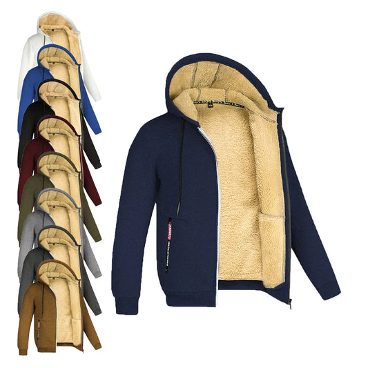 Dean – Men's Sherpa-Lined Full-Zip Hoodie