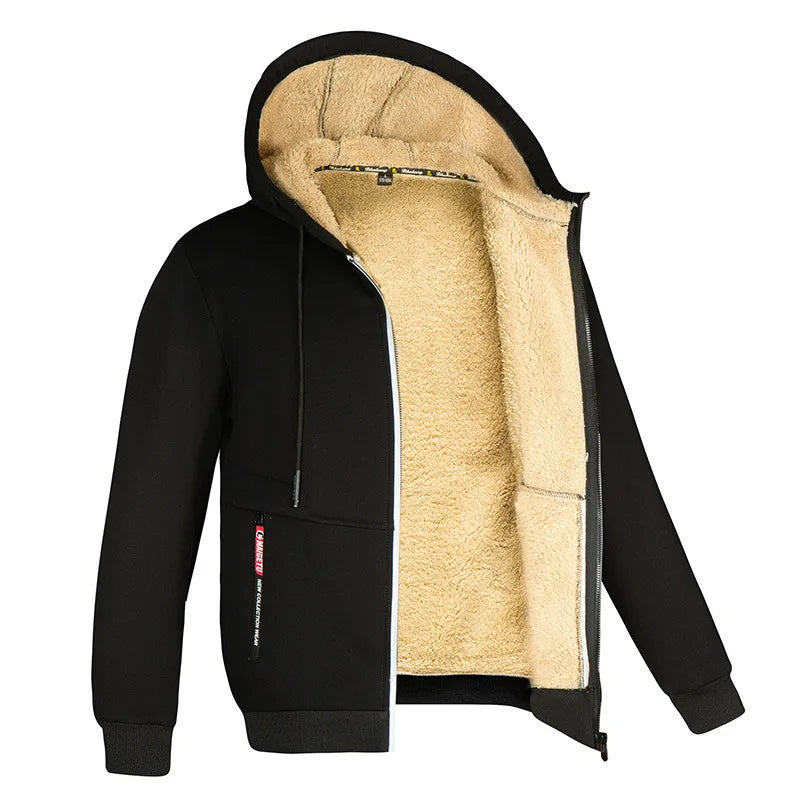 Dean – Men's Sherpa-Lined Full-Zip Hoodie