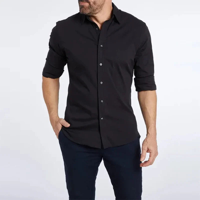 Aaron – Men's Casual Slim Cotton Shirt