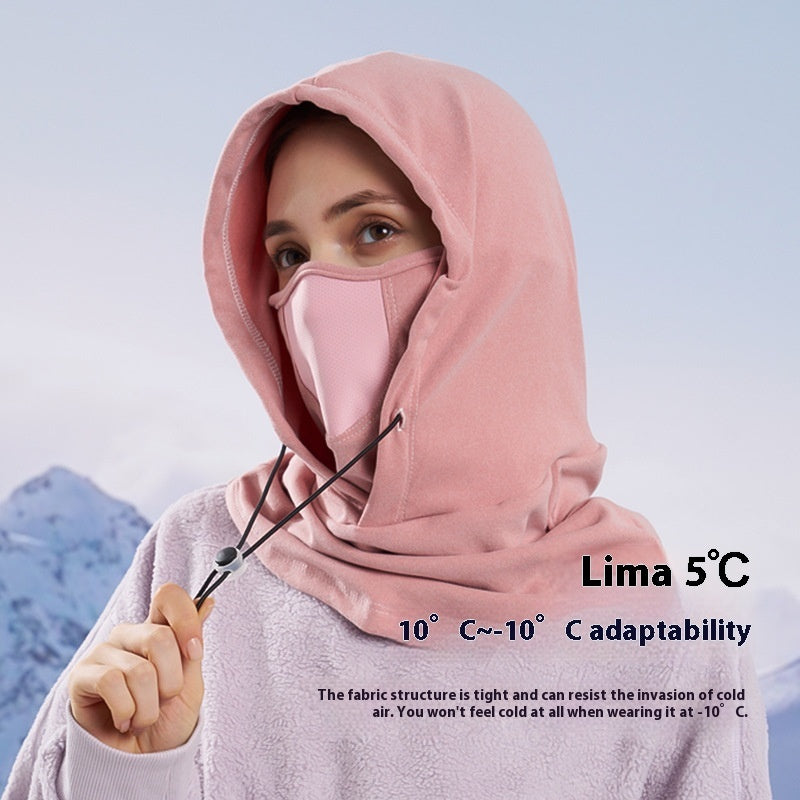 Winter Thermal Fleece Scarf Ski Face Mask Neck Warmer Hood Hat Windproof Cold Warm Riding Cap Sports Outdoor