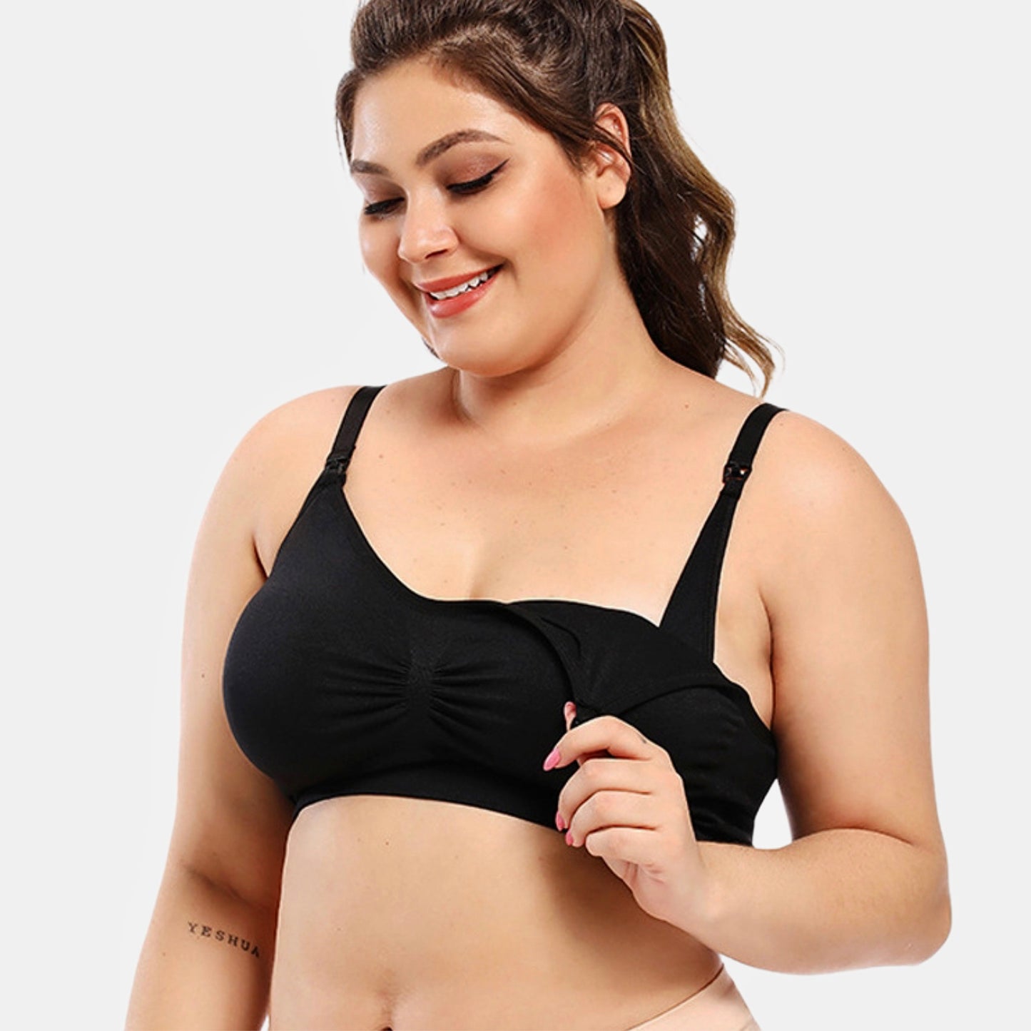 Rachel – Women's Seamless Drop-Down Cups Nursing Bra