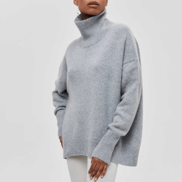 Hayley – Women's Loose Knitted Turtleneck Sweater