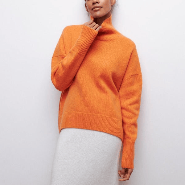 Hayley – Women's Loose Knitted Turtleneck Sweater