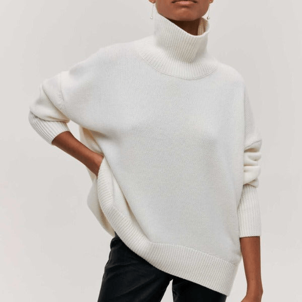 Hayley – Women's Loose Knitted Turtleneck Sweater