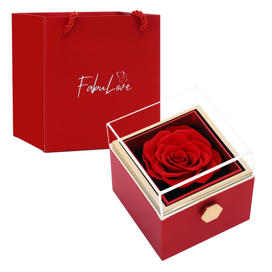 Emma – Women's Eternal Rose Box with Hidden Necklace