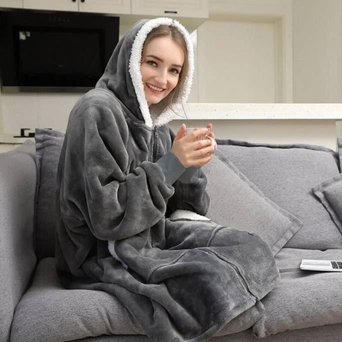 Tom Premium Hoodie Blanket – Cozy, All-in-One Blanket and Hoodie for Ultimate Comfort