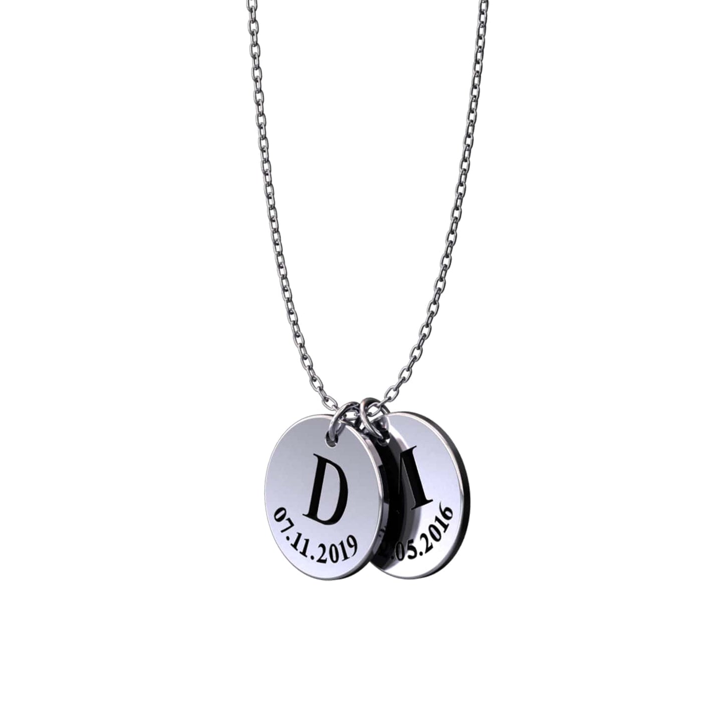 Denise - Engravable Disc Necklace, Personalized, Elegant Pendant